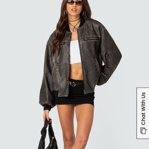 Edikted Black Bomber Jacket